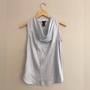 Powder Blue Cowl-Neck Blouse